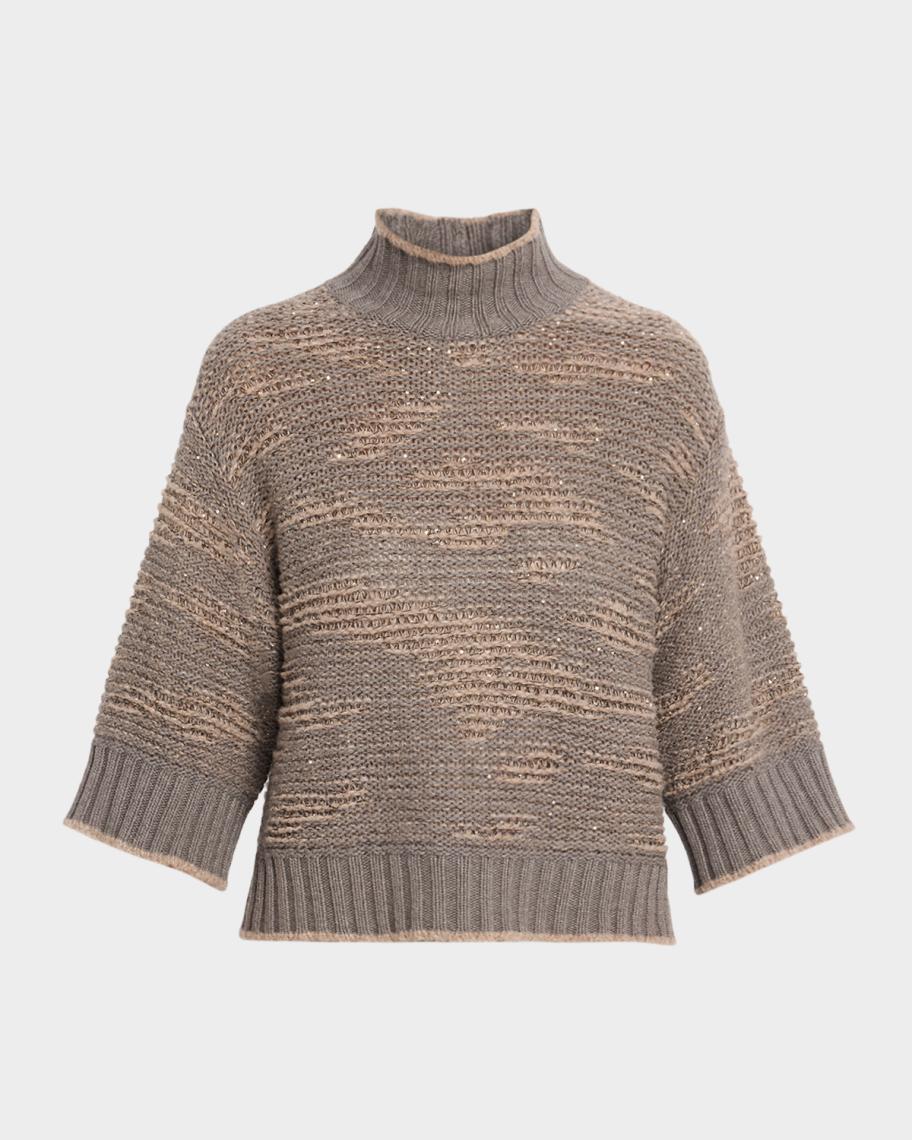 Fabiana Filippi Turtleneck Sequin Knit Sweater | Neiman Marcus