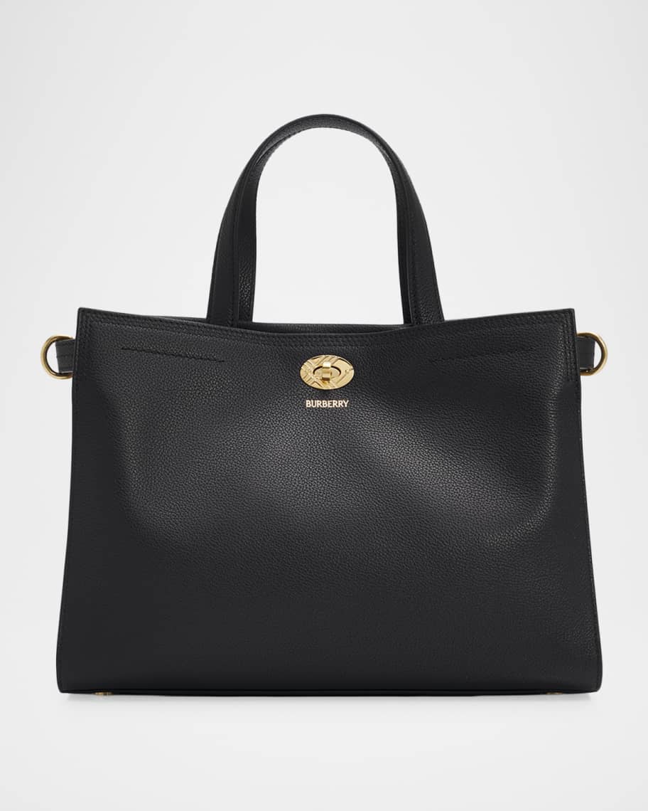 Burberry Cotswolds Small Check Leather Tote Bag | Neiman Marcus