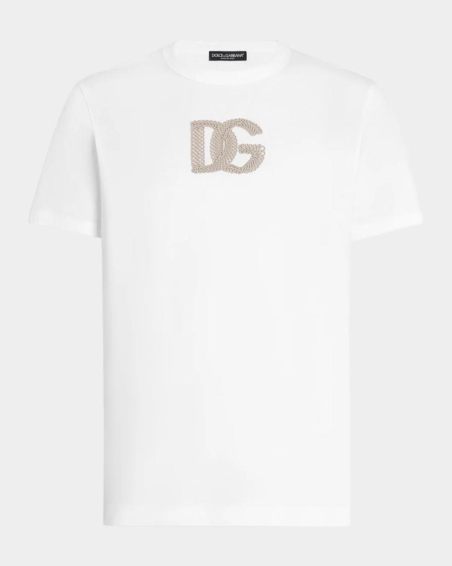 【未使用品】DOLCE＆GABBANA 刺繍ロゴ Tシャツ/46/イタリア製 Dolce&Gabbana Logo-Appliqué Cotton T-Shirt | Neiman Marcus