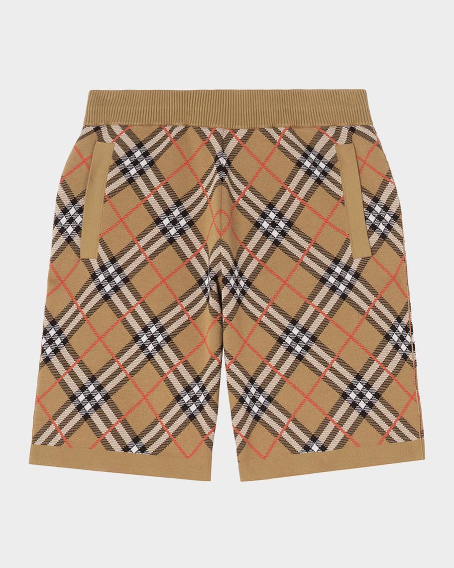 Burberry Men's Gawain Check Cotton-Blend Shorts | Neiman Marcus