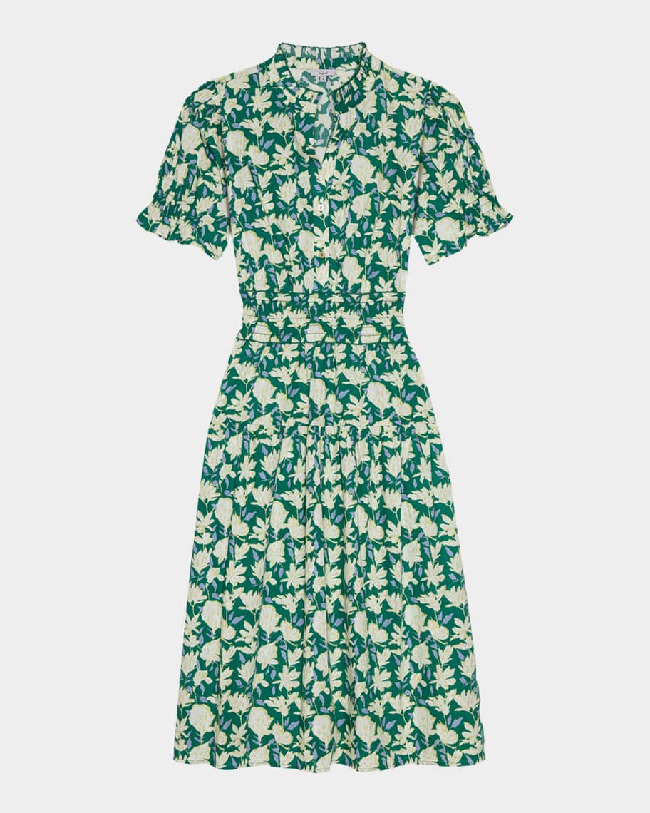 Rails Makayla Floral Cotton Midi Dress | Neiman Marcus