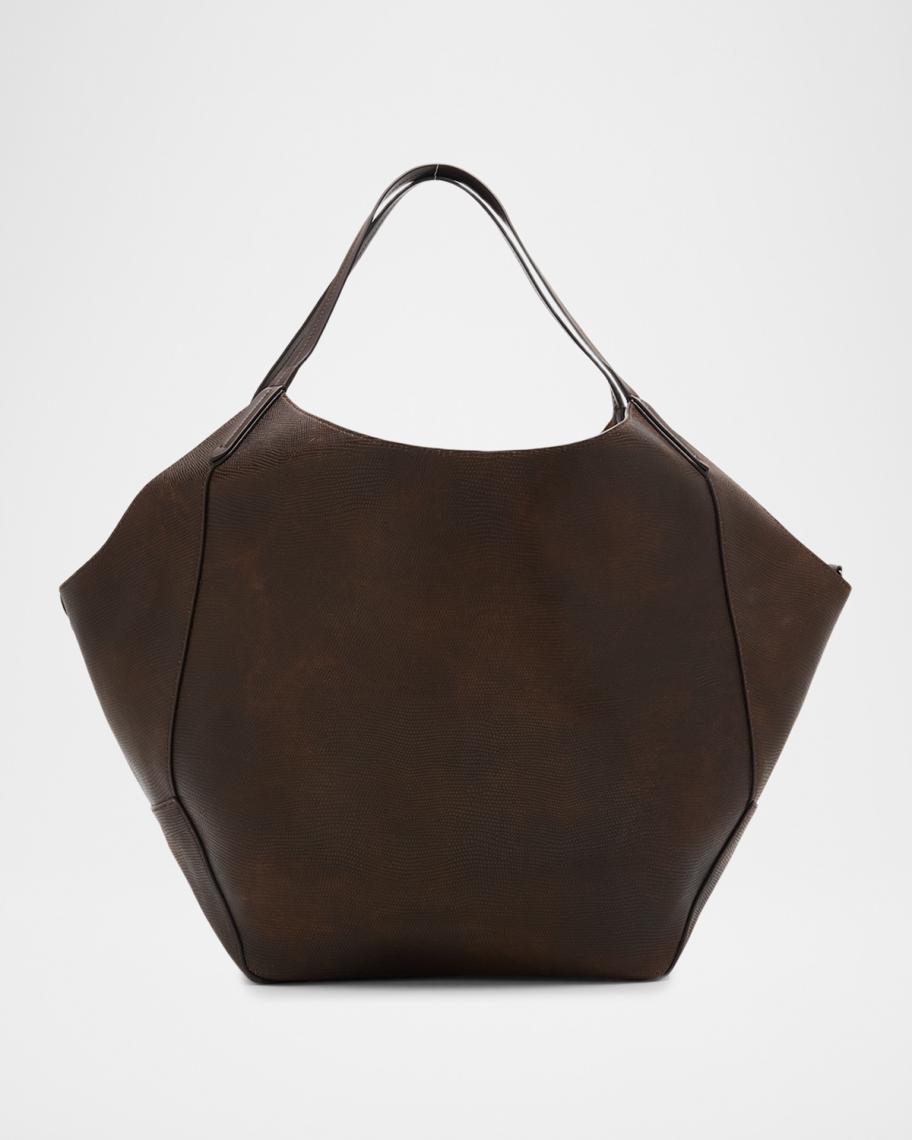 Brunello Cucinelli Lizard-Print Leather Tote Bag | Neiman Marcus