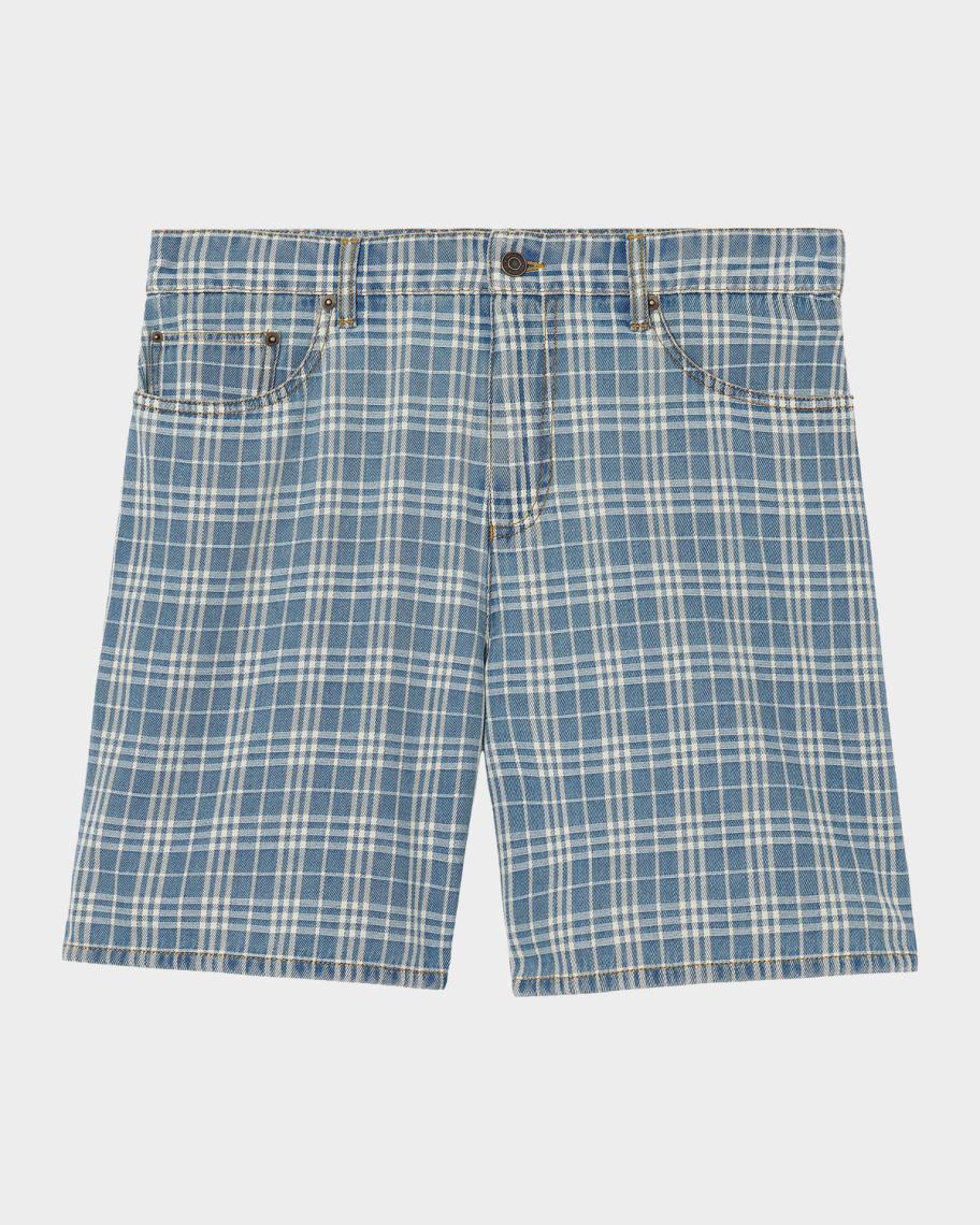 Burberry Men's Douglas Check Shorts | Neiman Marcus