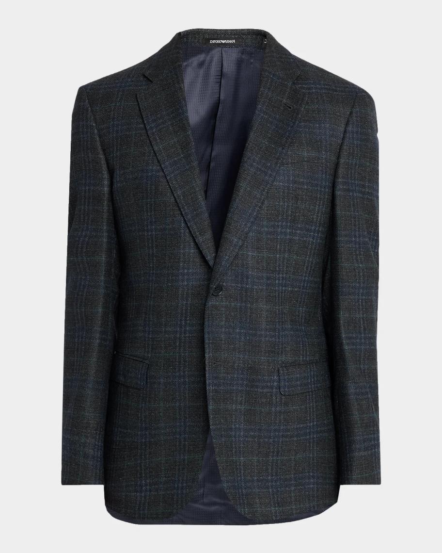 Emporio Armani Men's G Line Wool Melange Plaid Sport Coat | Neiman