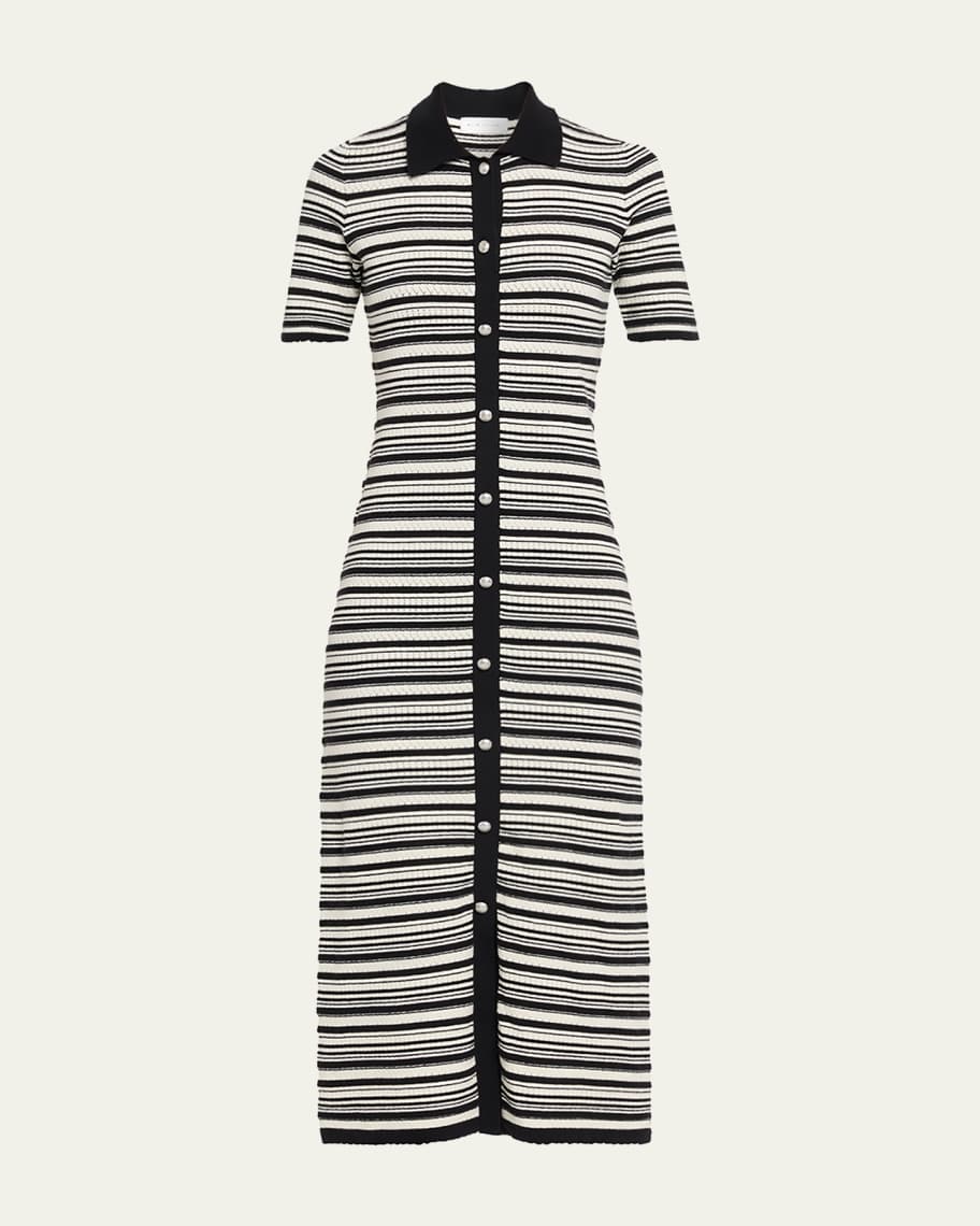 Elie Tahari Women's The Lucine Sweater Dress - Black - Size XS - Noir/Ivory