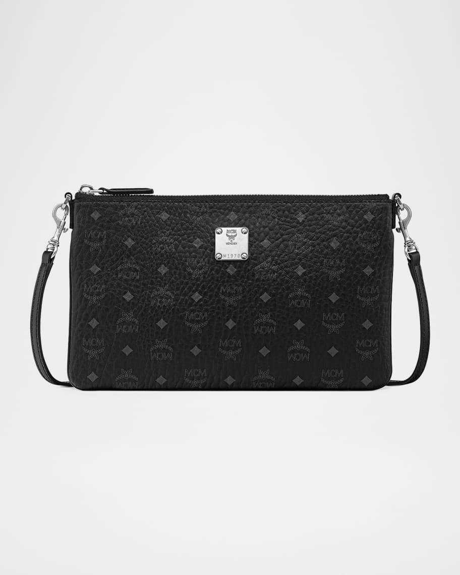 MCM Mini Aren Visetos Flat Crossbody Pouch | Neiman Marcus