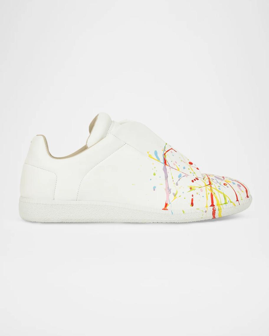 Maison Margiela Future Leather Low-Top Sneakers | Neiman Marcus