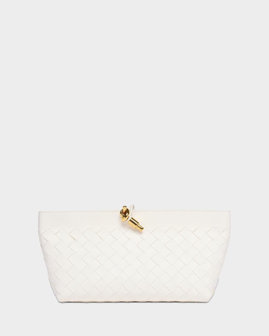 Andiamo Knot-Embellished Leather Clutch Bag