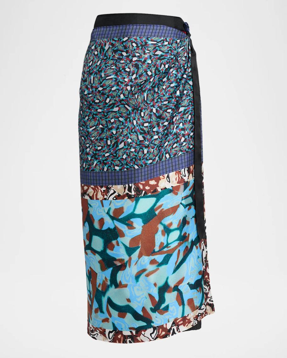 Dries Van Noten Silk Long Wrap Scarf Skirt | Neiman Marcus