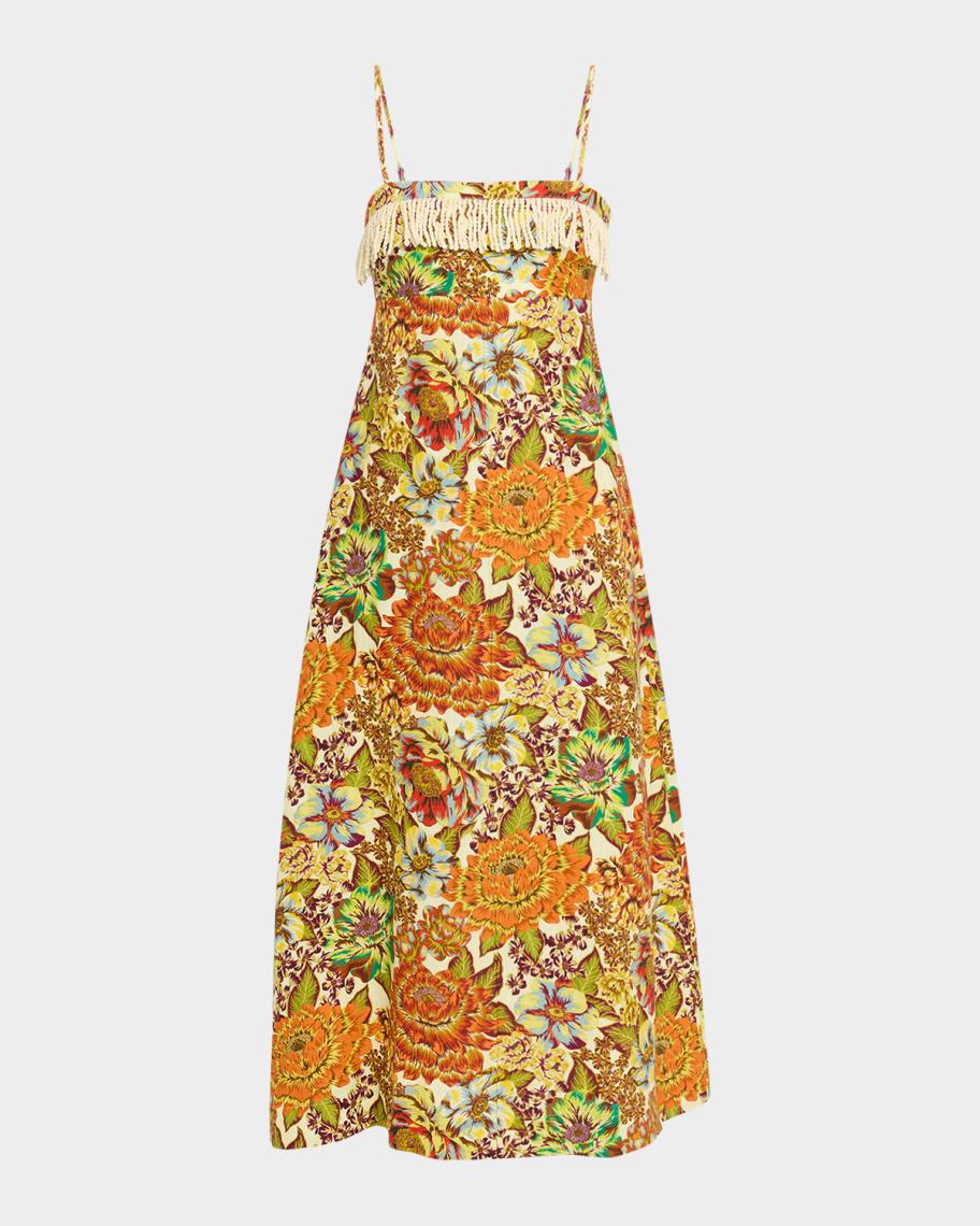 ALÉMAIS Lana Square-Neck Day Dress | Neiman Marcus