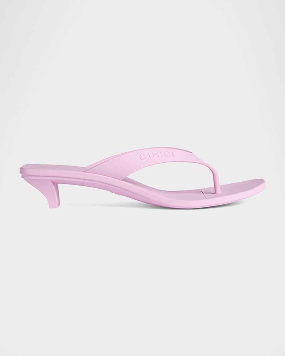 Gucci 35mm Vittoria Rubber Thong Sandals | Neiman Marcus