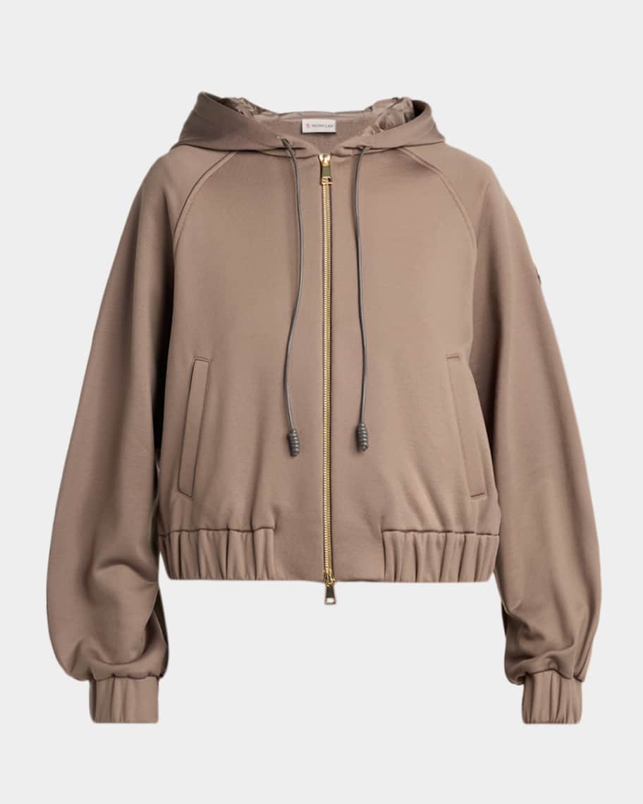 Moncler Technical Fleece Zip-Up Cardigan | Neiman Marcus
