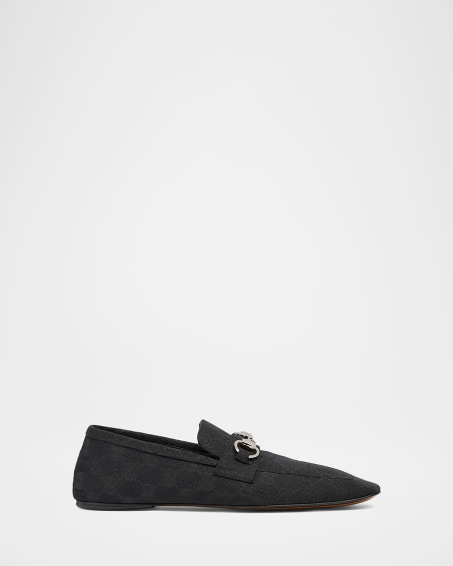 Gucci Ragazzo GG Canvas Loafers with Horsebit | Neiman Marcus