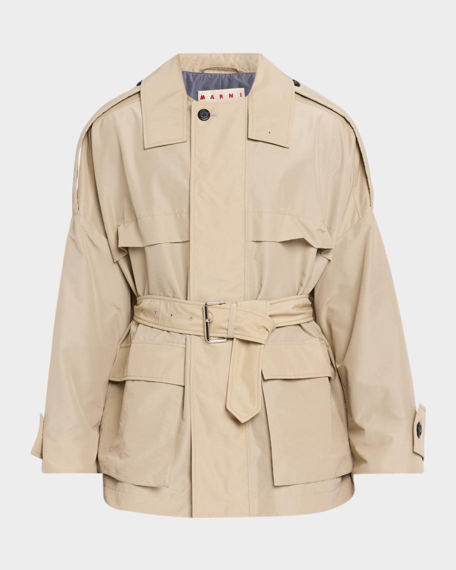 ジャケット・アウター MARUDENIM SHORT TRENCH COAT Marni Men's Belted Short Trench Coat | Neiman Marcus