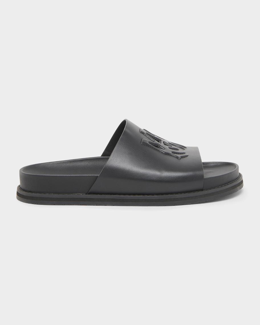 Amiri Men's MA Leather Slides | Neiman Marcus