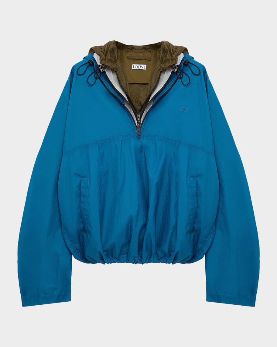 Loewe Men's Multilayered Half-Zip Anorak Jacket | Neiman Marcus
