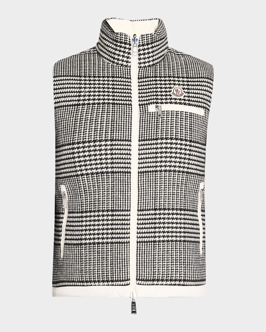 Moncler Men's Gienah Reversible Wool-Blend Down Vest | Neiman Marcus
