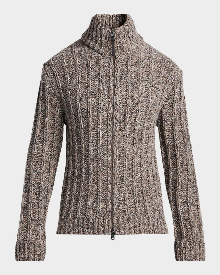 Moncler Men's Virgin Wool-Blend Cardigan | Neiman Marcus