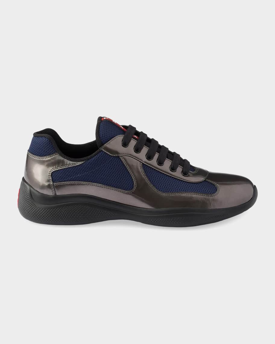 Prada Men's Prada America's Cup Metallic Leather & Bike Fabric