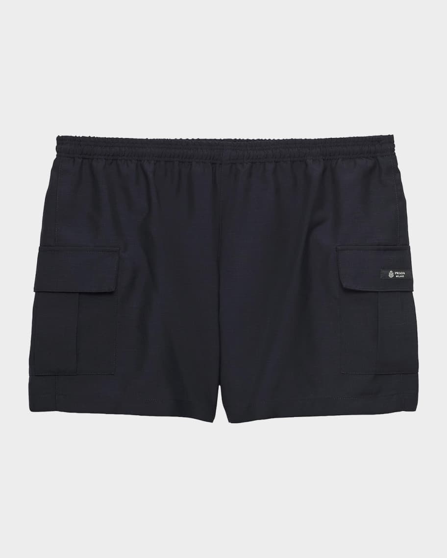 パンツ TOGA21ss black wool mohair short pants nm_5695457_100380_m