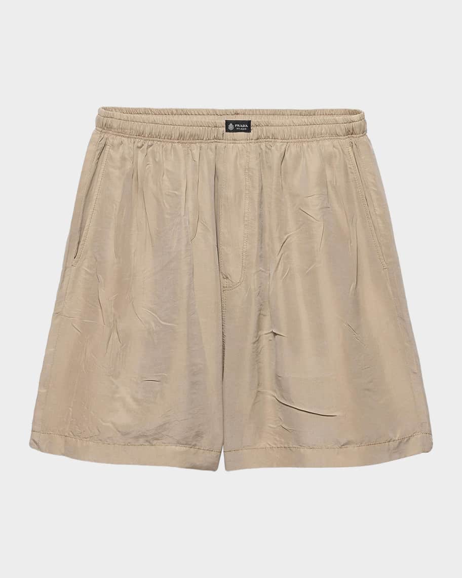 Prada Men's Silk Bermuda Shorts | Neiman Marcus