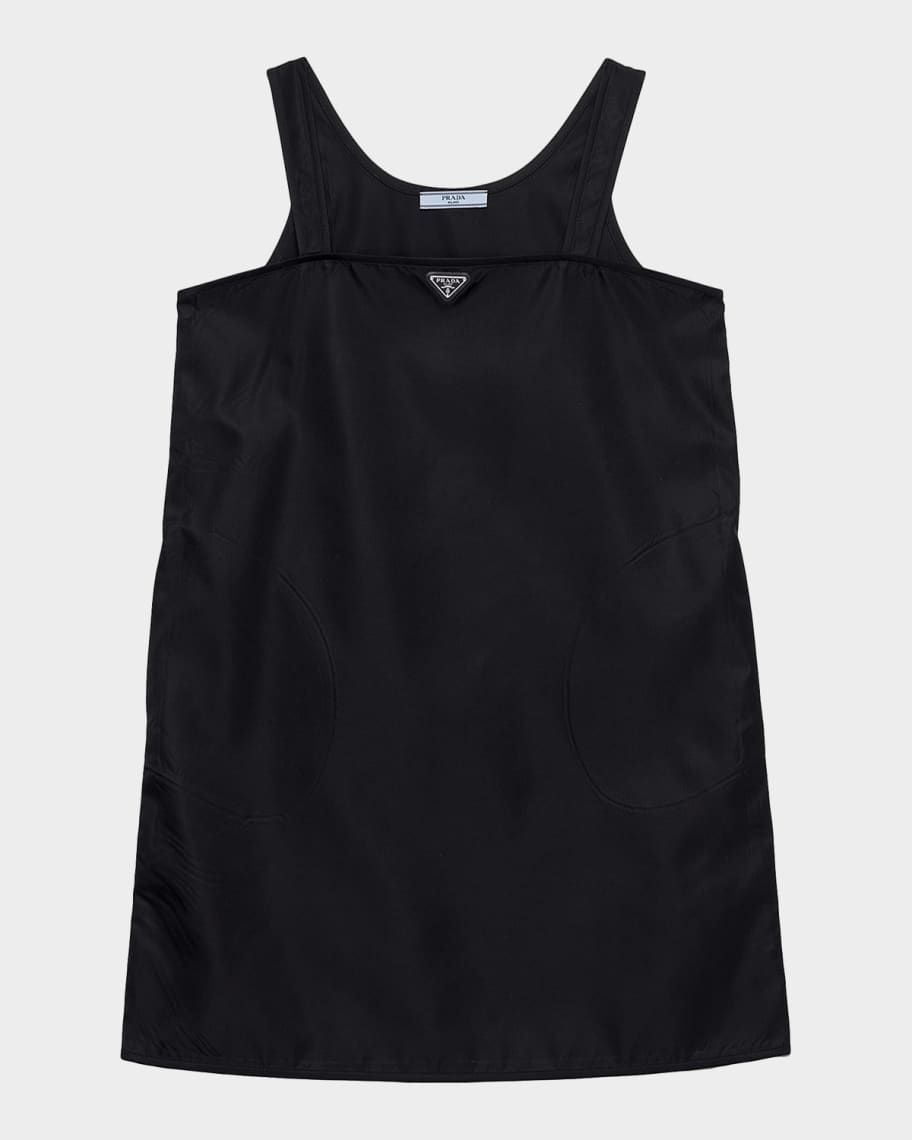 PRADA Re-Nylon メタルロゴ付き ノースリーブ ミニワンピース Prada Re-Nylon Sleeveless Mini Dress | Neiman Marcus