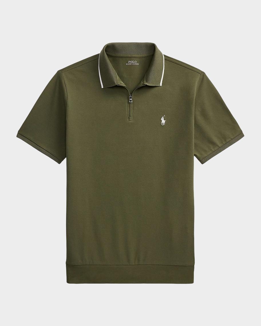 Polo Ralph Lauren Men's Classic-Fit Stretch Mesh Zip Polo Shirt