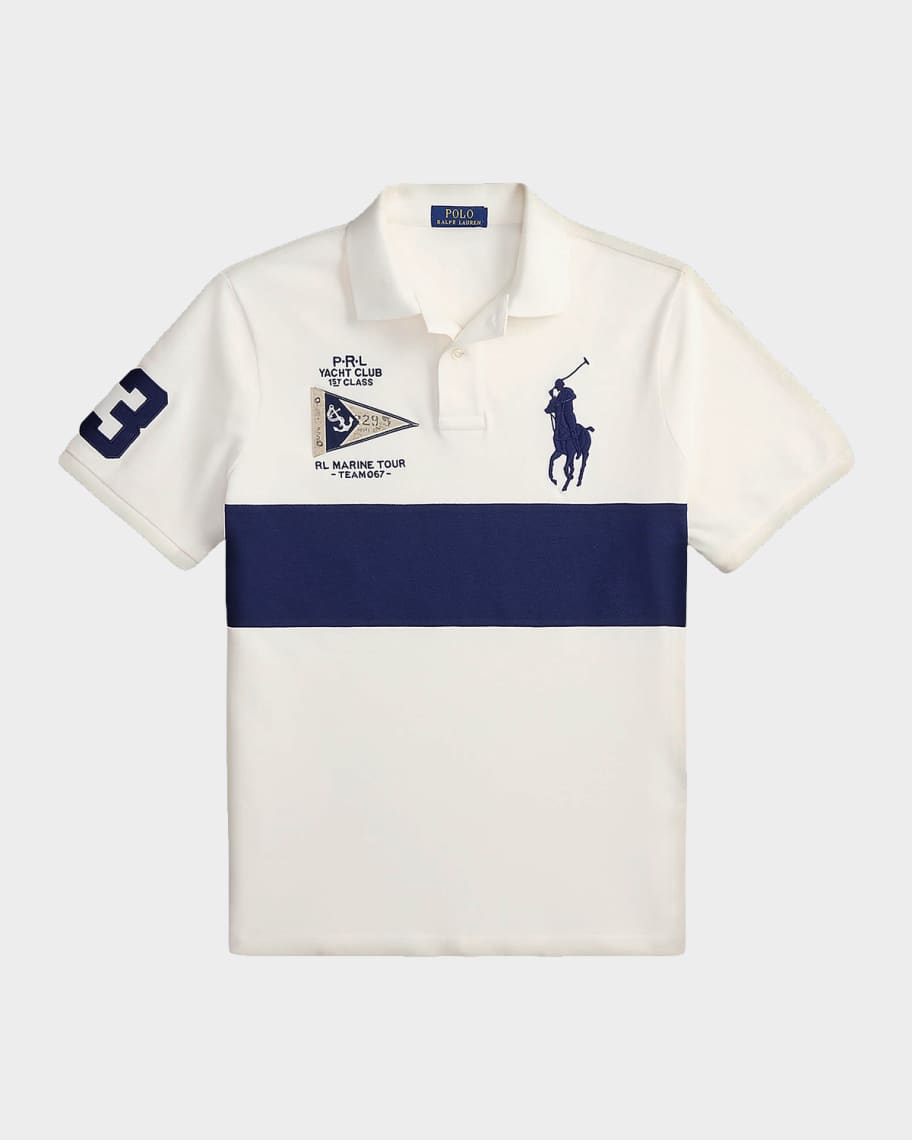Polo Ralph Lauren Men's Custom-Slim-Fit Big Pony Mesh Polo Shirt