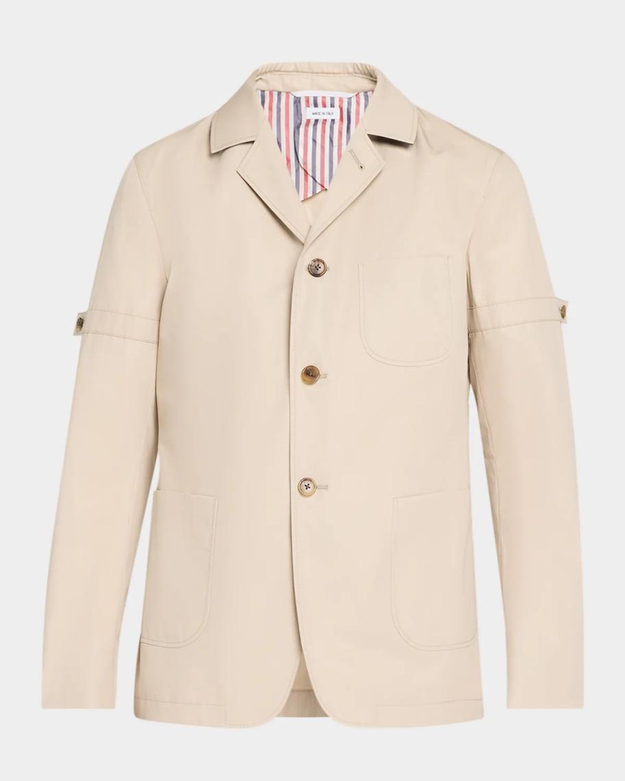 Thom Browne Men's Unconstructed Cotton Three-Button Blazer