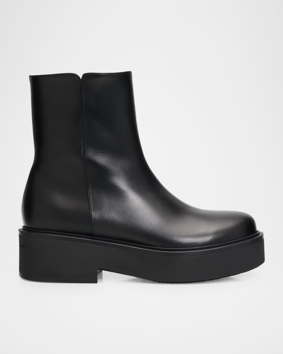 ⭐︎⭐︎Gianvito Rossi ブラックオープントゥヒール Gianvito Rossi Hiro Leather Platform Booties | Neiman Marcus