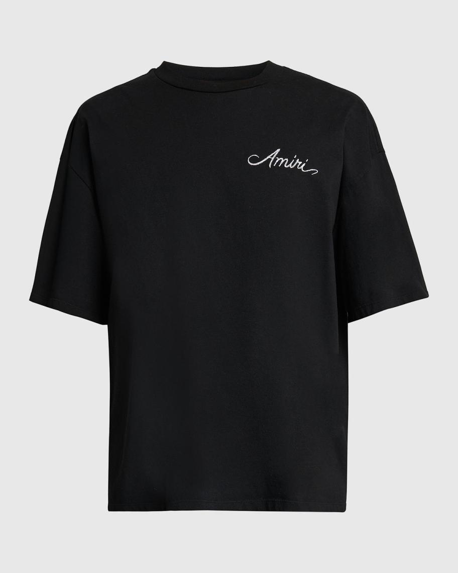 Amiri Men's Logo Cotton Crewneck T-Shirt | Neiman Marcus