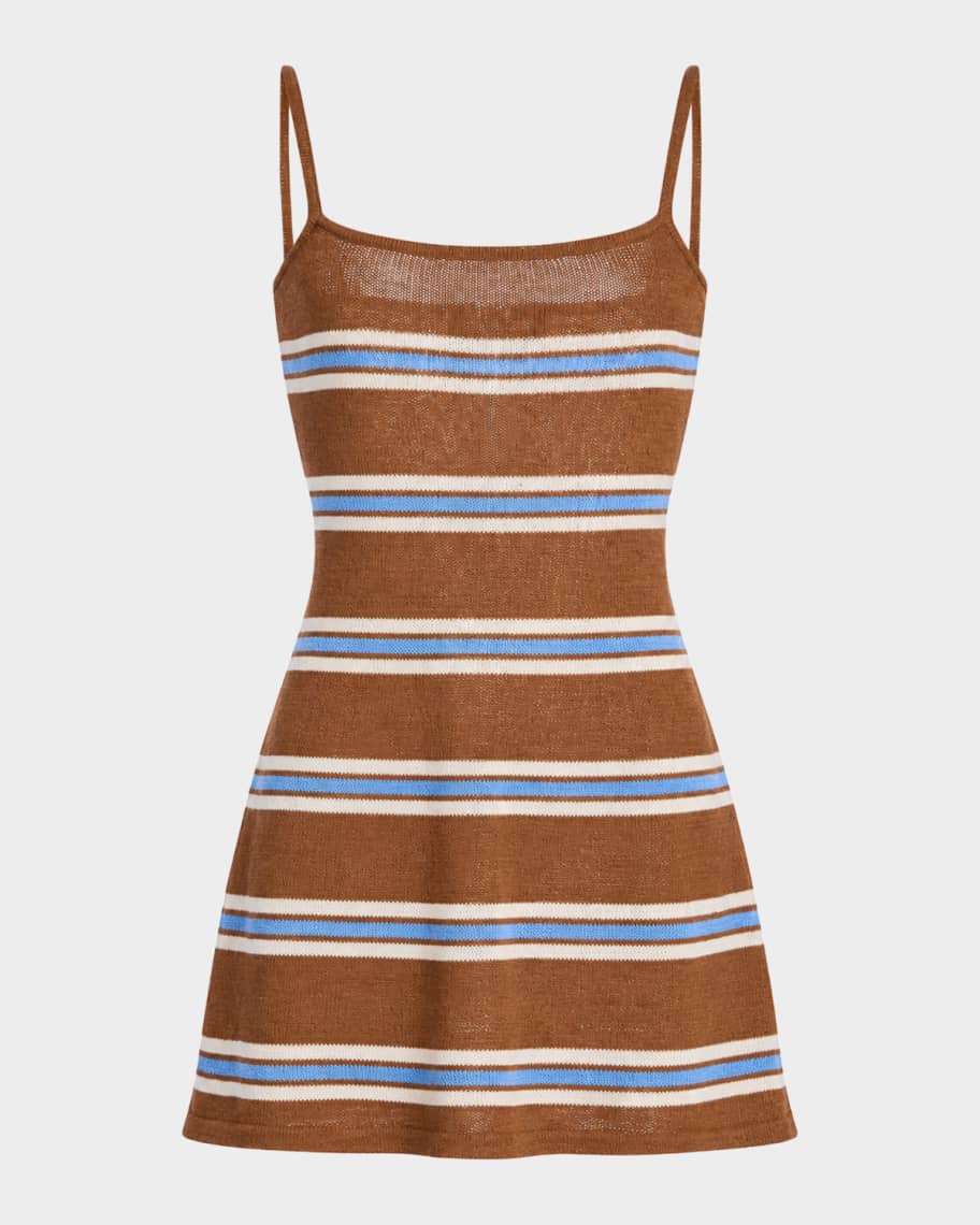 SEROYA Azriel Striped Knit Mini Dress | Neiman Marcus