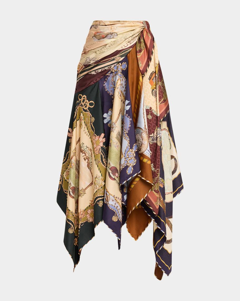 Zimmermann Valiant Draped Silk Scarf Skirt | Neiman Marcus