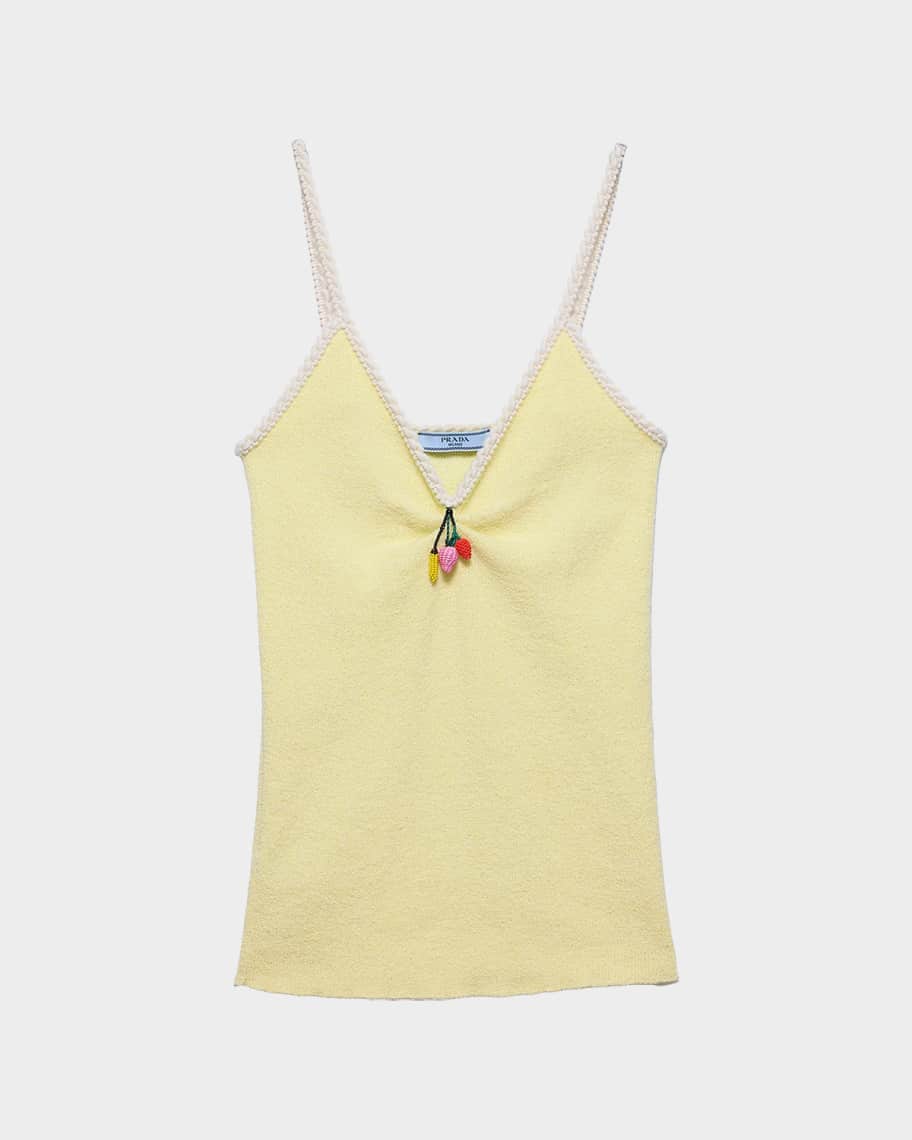 Prada Cotton Boucle Tank Top | Neiman Marcus