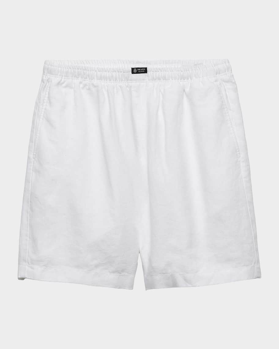 PRADA ガーメント Prada Men's Linen Bermuda Shorts | Neiman Marcus