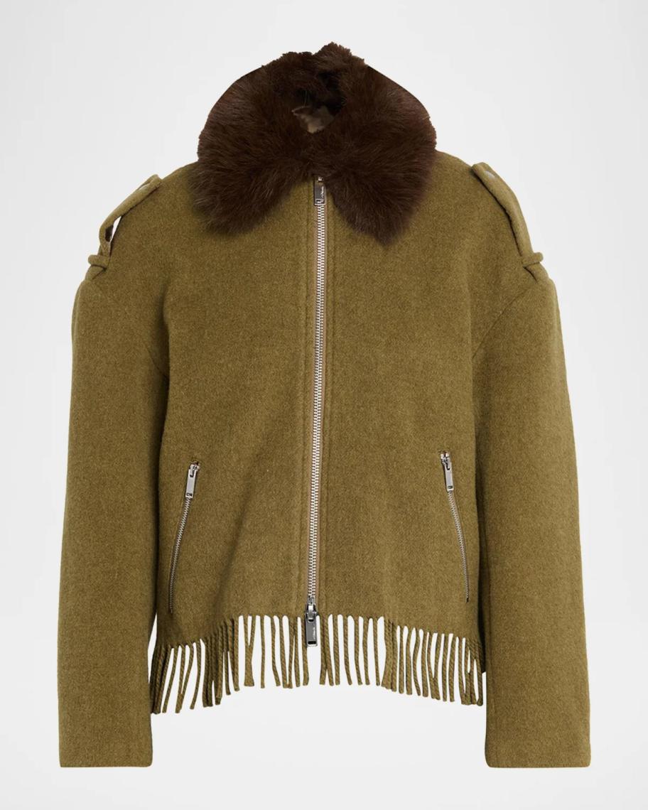 3.1 Phillip Lim Wool-Blend Scarf-Hem Jacket | Neiman Marcus