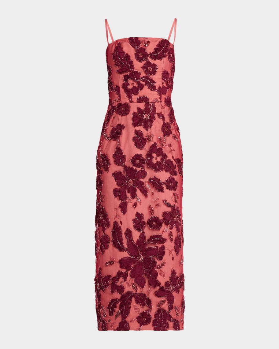 Gemma Floral Embroidered Midi Dress