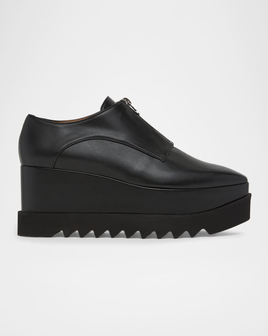 Stella McCartney Elyse 80MM Zipped Platform Derby Shoes | Neiman