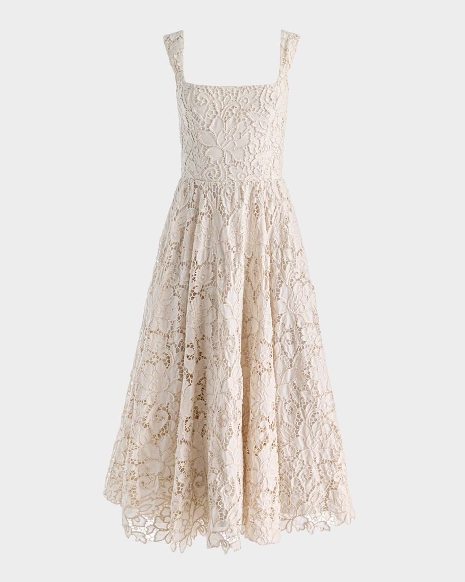 ALICE + OLIVIA Esma Floral Embroidered Maxi Dress | Neiman Marcus