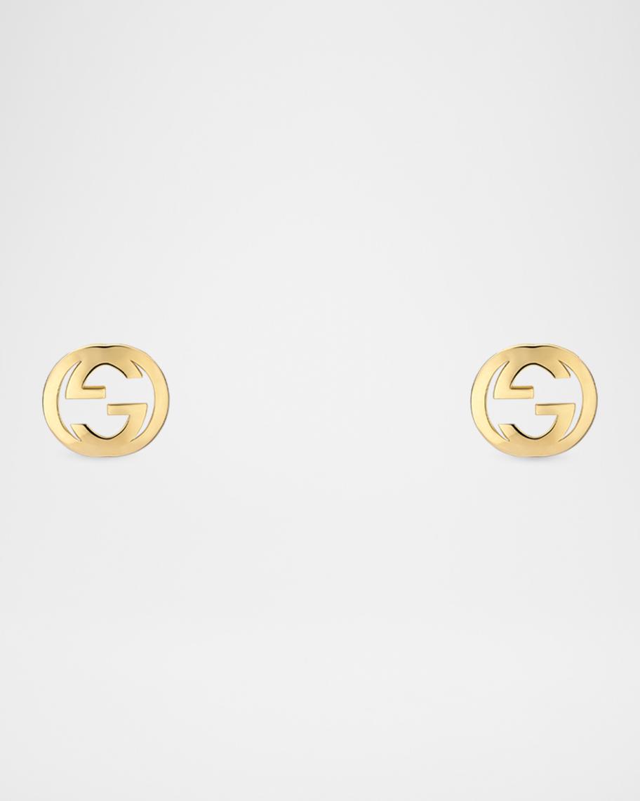 Gucci Gucci Interlocking 18K Yellow Gold Stud Earrings | Neiman Marcus