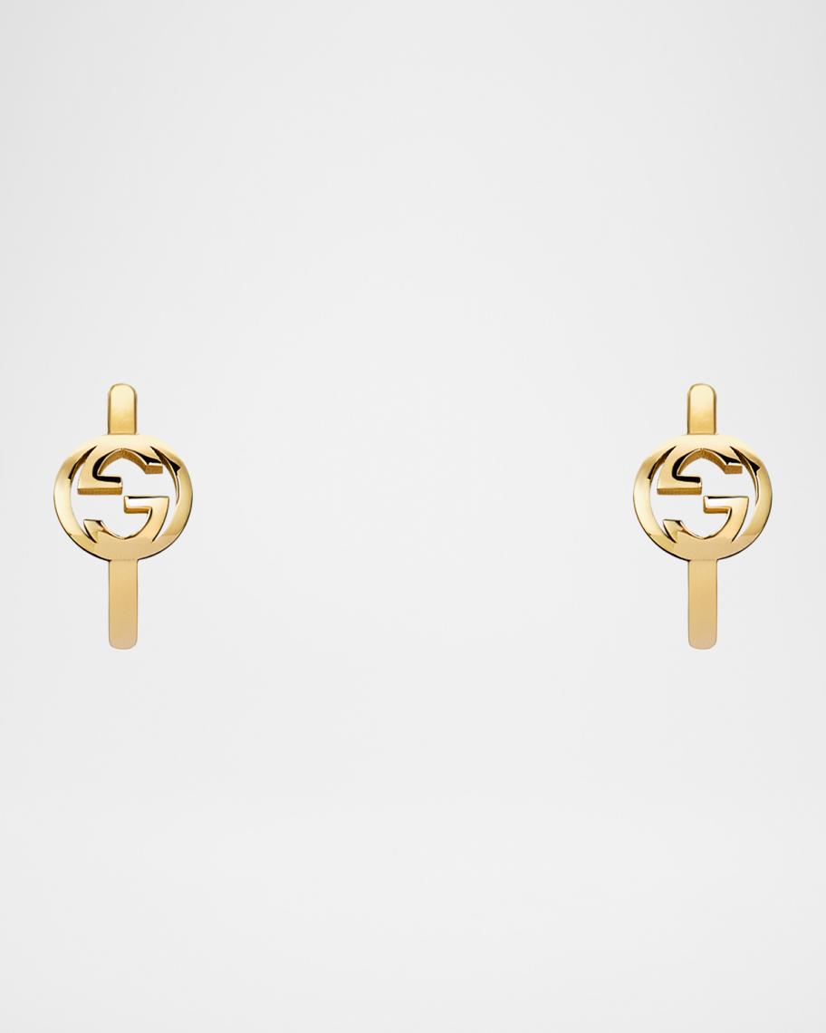 Gucci Gucci Interlocking 18K Yellow Gold Hoop Earrings | Neiman Marcus