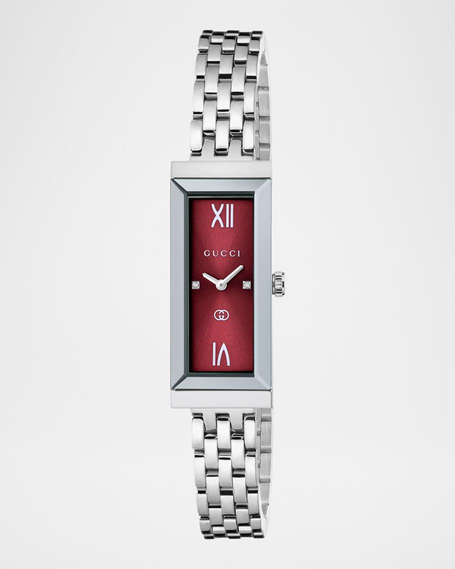 Gucci G-Frame 14x34mm Watch, Red Burgundy | Neiman Marcus