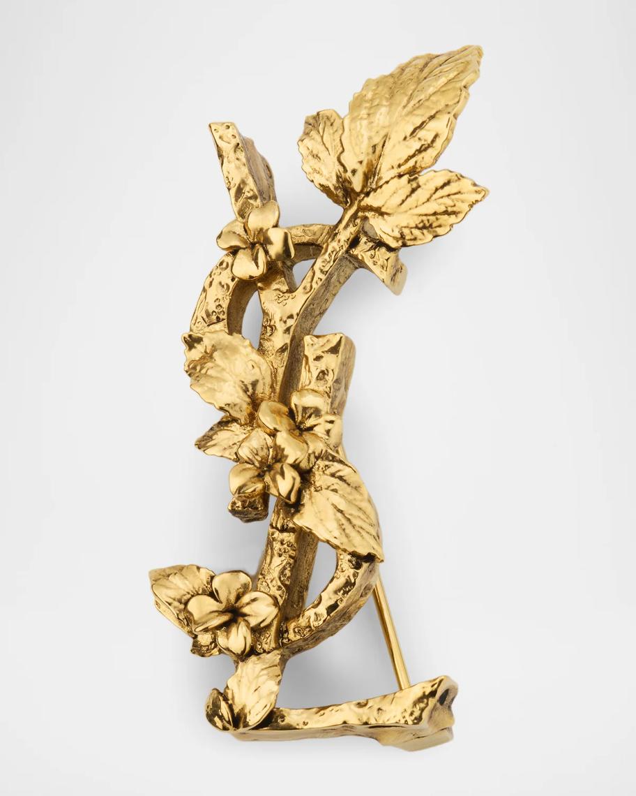 イヴ・サンローラン　フラワーブローチ　Yves Saint Laurent Saint Laurent YSL Hydrangea Brooch | Neiman Marcus