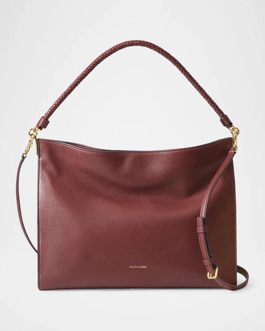 Veronica Beard Vida Leather Shoulder Bag | Neiman Marcus