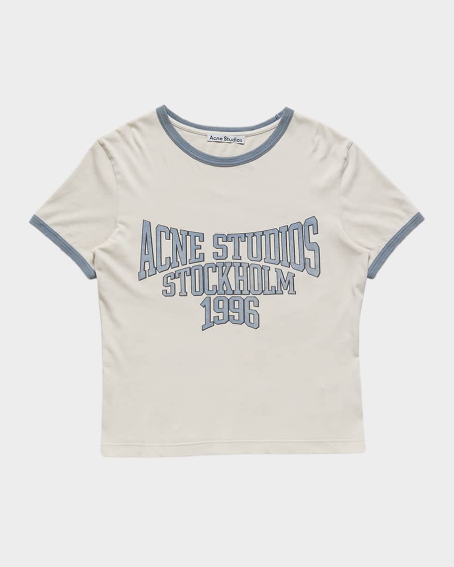 Acne Studios Men's Logo Graphic Ringer T-Shirt | Neiman Marcus