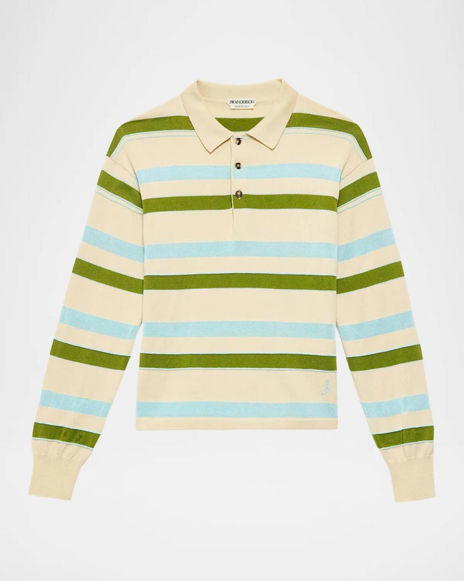 JW Anderson Rugby Knit Polo Shirt | Neiman Marcus