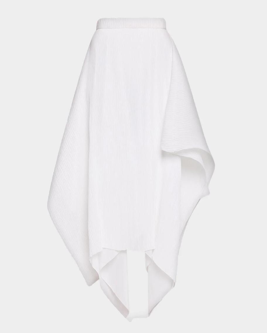 JW Anderson Pleated Handkerchief Midi Skirt | Neiman Marcus