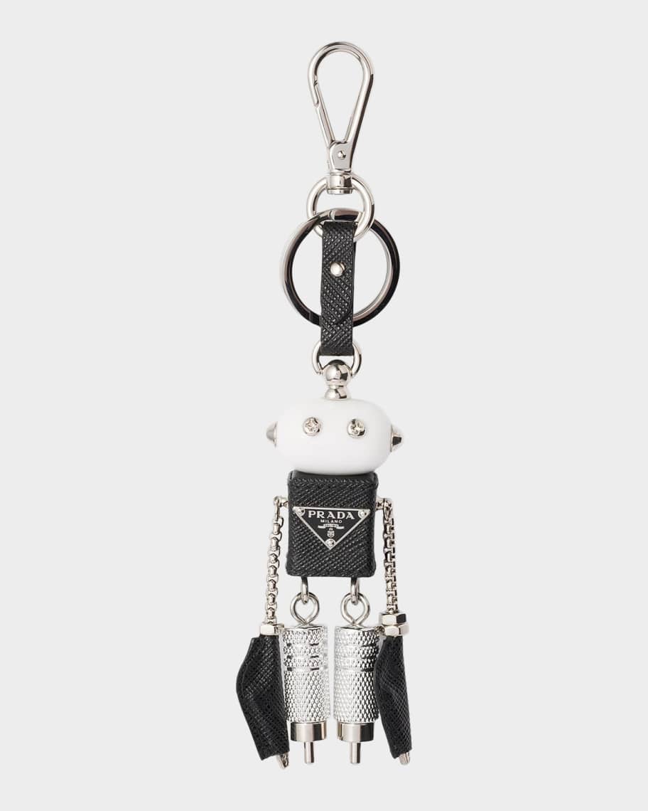 Prada Robot Saffiano Leather Keychain Charm | Neiman Marcus