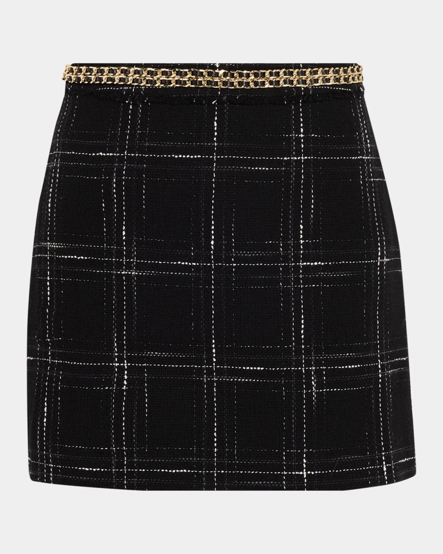 Generation Love Stella Windowpane Tweed Mini Skirt | Neiman Marcus