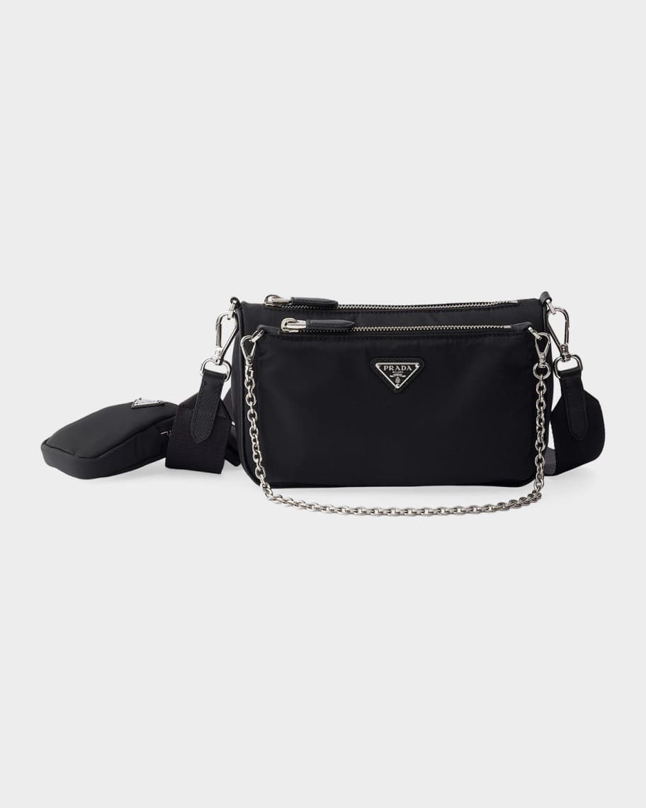 Prada Re-Nylon & Saffiano Leather Mini Shoulder Bag | Neiman Marcus